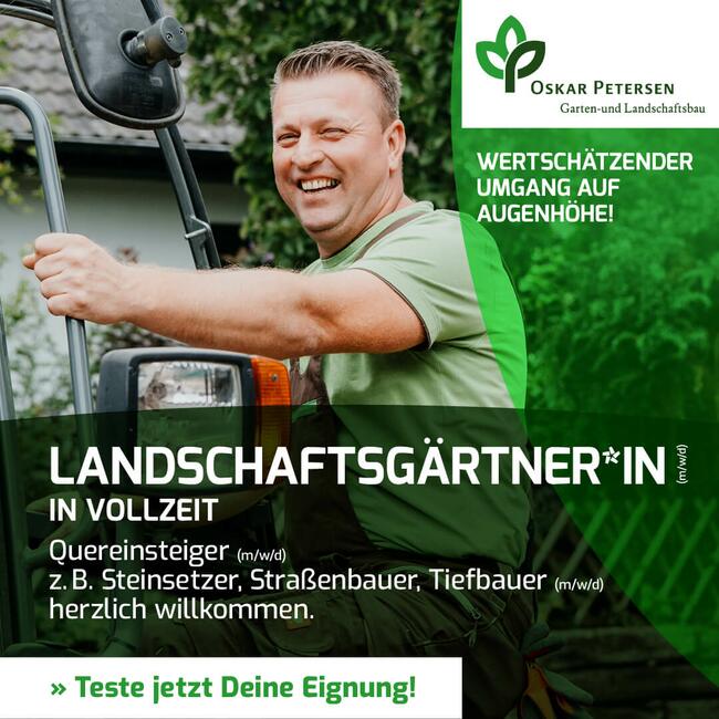 Freu Dich als Landschaftsgärtner oder Quereinsteiger (m/w/d)